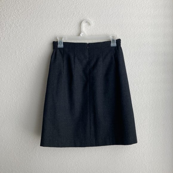 Wool Elastic-Waist Midi A-Line Skirt - Picture 4 of 4
